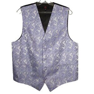 Brand Q | 3 Pc Satin Paisley Formal Vest, Tie & Hankie | Size M